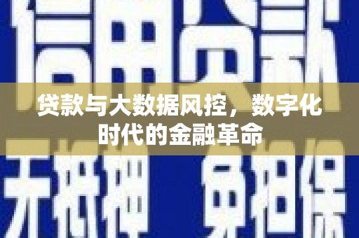 禅城贷款与大数据风控，数字化时代的金融革命