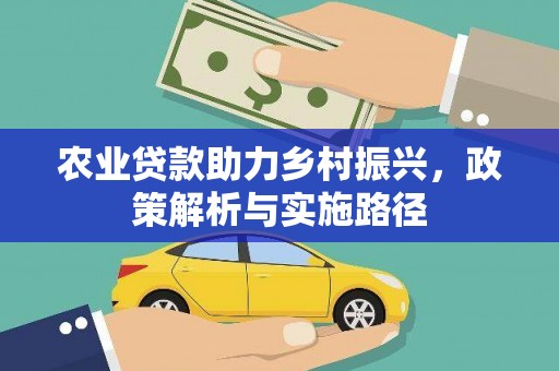 碌曲农业贷款助力乡村振兴，政策解析与实施路径