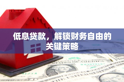 丰城低息贷款，解锁财务自由的关键策略