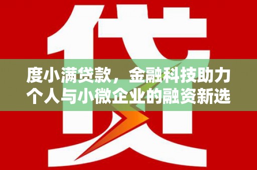 莱山度小满贷款，金融科技助力个人与小微企业的融资新选择