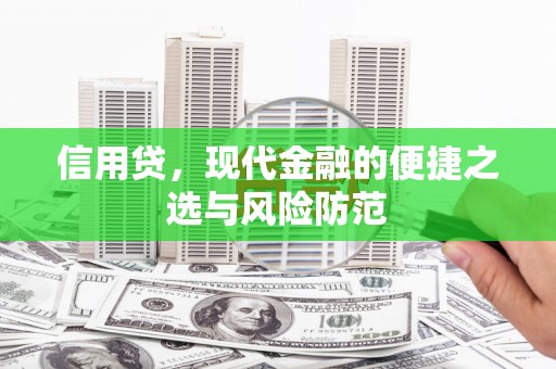 深圳信用贷，现代金融的便捷之选与风险防范