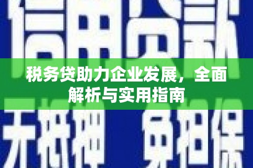 椒江税务贷助力企业发展，全面解析与实用指南