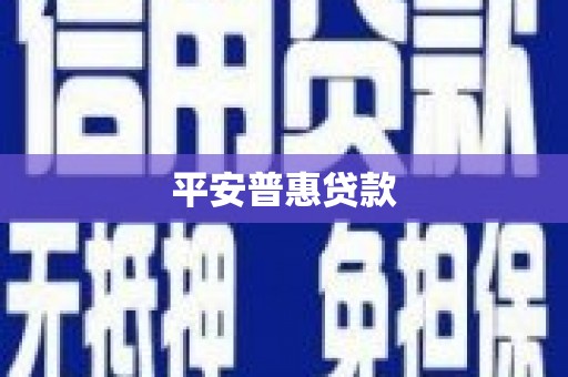 合山平安普惠贷款